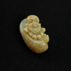 Laugh Buddha Kopf Natürliche Burma Jadeit Jade Anhänger