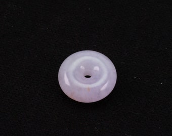 Little Donut Lavender Untreated Burma Jadeite Jade Pendant
