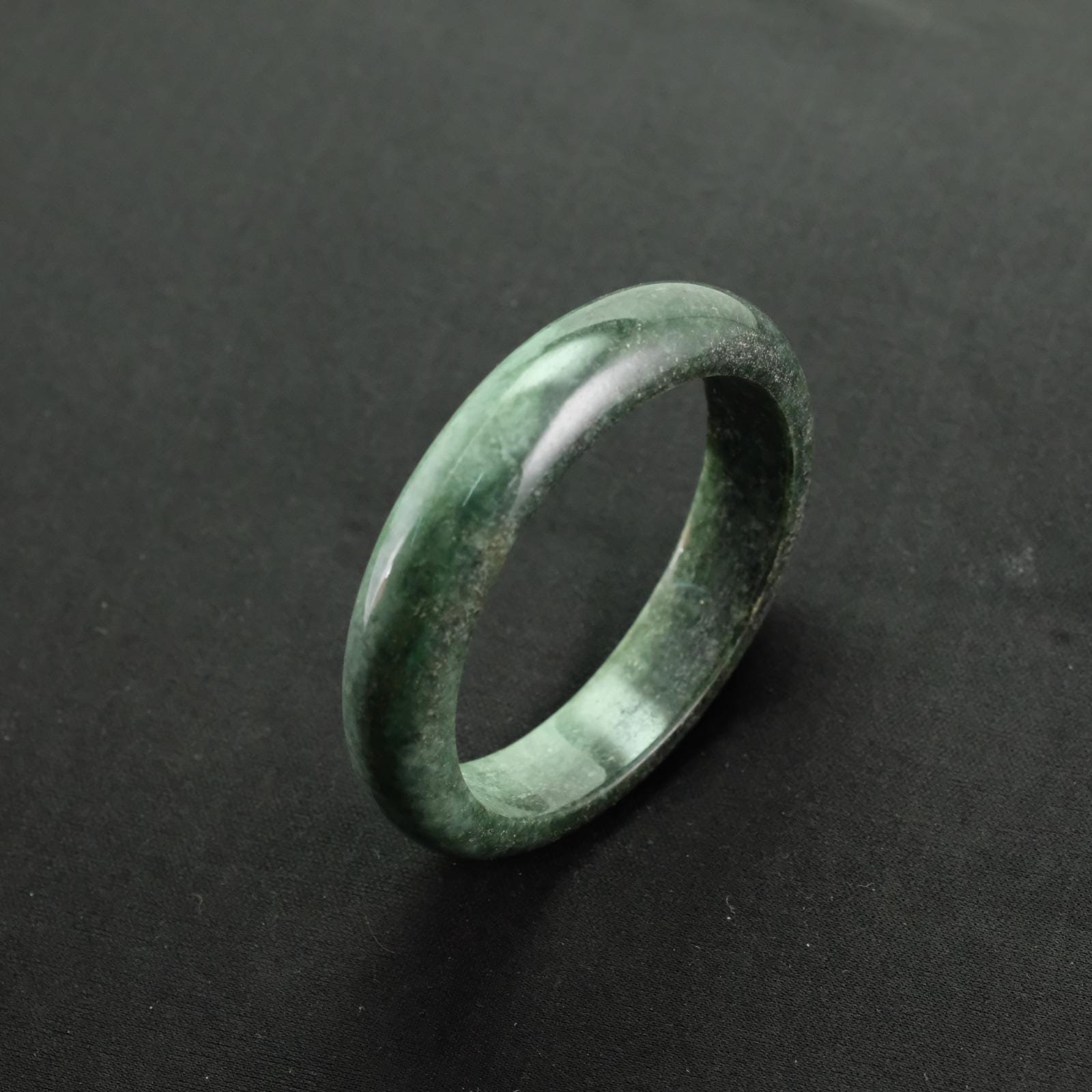 54 mm グラデーショングリーン認定本物ジェダイト翡翠バングル