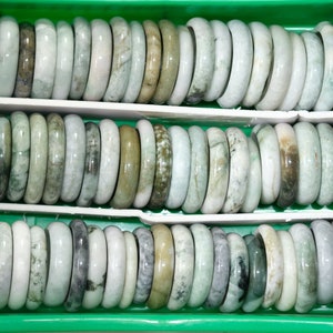 Random Picked Grade A Real Jade Round Bangle Bracelet Burma Jadeite Fei Cui Certificate included Treasure Hunt image 3