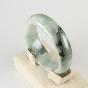 Certified 56mm Burma Jadeite Jade Multi Green Untreated Undyed Bangle Bracelet
