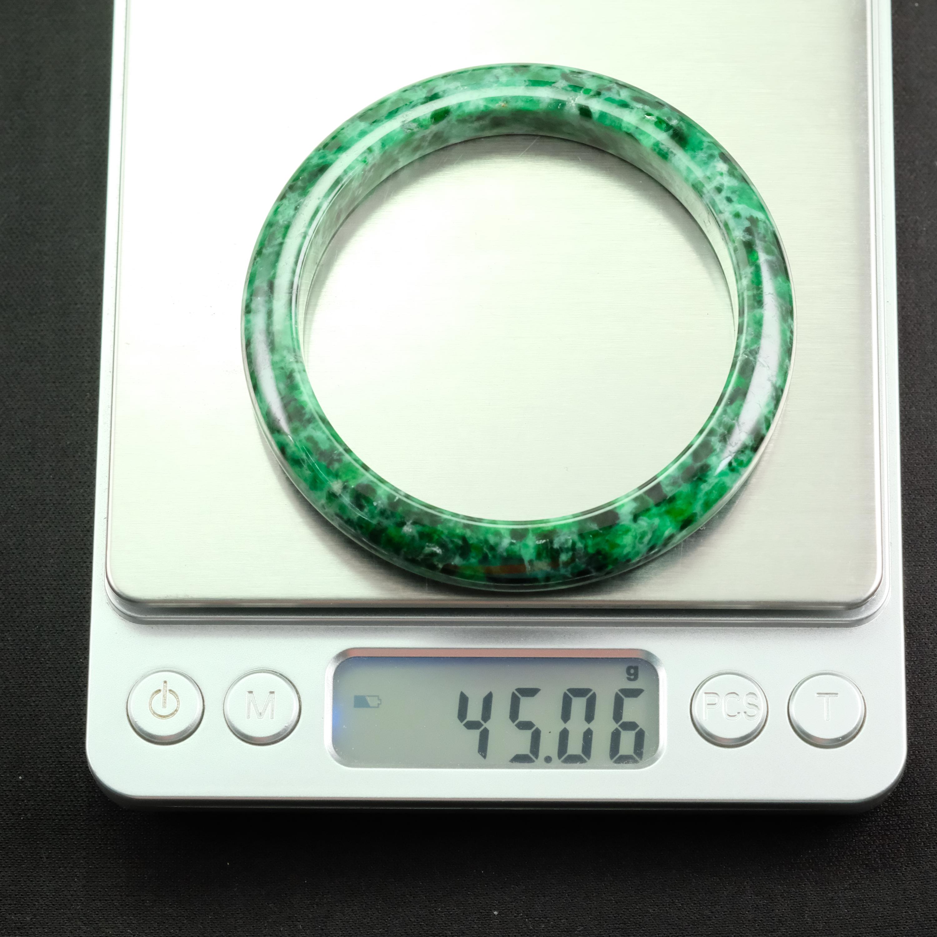 56 mm 最高級インペリアルグリーンビルマ翡翠バングルブレスレット