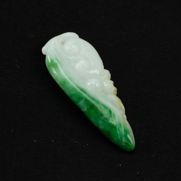 Unique Imperial Ruyi Natural Genuine Jadeite Jade Pendant