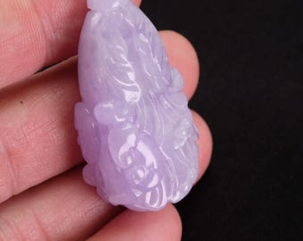 Cabbage Natural Jadeite Jade Pendant Necklace