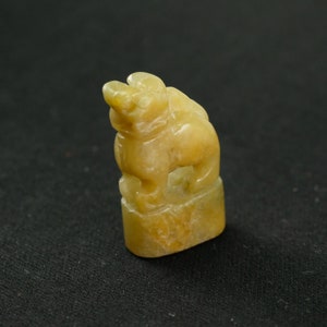 Mini Pixiu Name Chop Seal Chop Natural Genuine Jadeite Jade Pendant