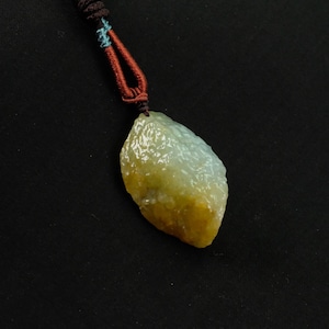 Uncut Gem Red Green Raw Random Shape Block Natural Jadeite Jade Pendant
