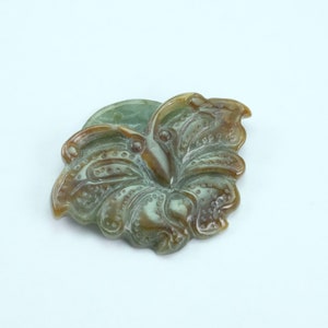 Schmetterling rötlich unbehandelt Burma Jadeit Jade Anhänger