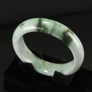 Brazalete de jadeíta birmana de 57 mm, color verde vivo, impecable y certificado