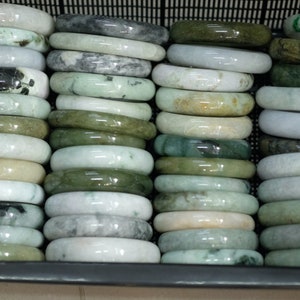 Random Picked Grade A Real Jade Round Bangle Bracelet Burma Jadeite Fei Cui Certificate included Treasure Hunt image 4