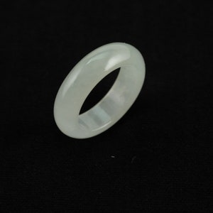Smooth Icy Green Ring Size 7 Myanmar Natural Jadeite Jade