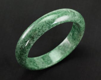 79mm Extra Large Vibrant Green Certified Burma Jadeite Jade Bangle Bracelet