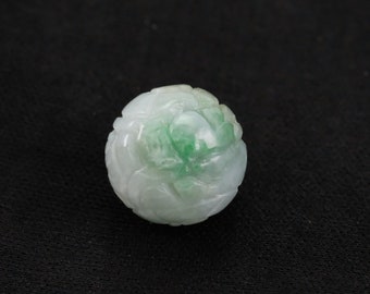 Sphere Carving Bead Charm Natural Genuine Jadeite Jade Pendant