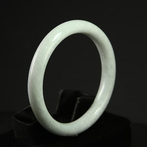 Brazalete tipo esclava de jadeíta birmana de 53 mm de color verde claro princesa certificada