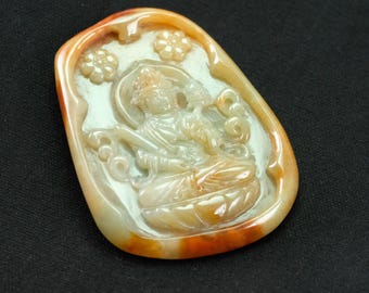 Pixiu Red Burma Natural Jadeite Jade Pendant