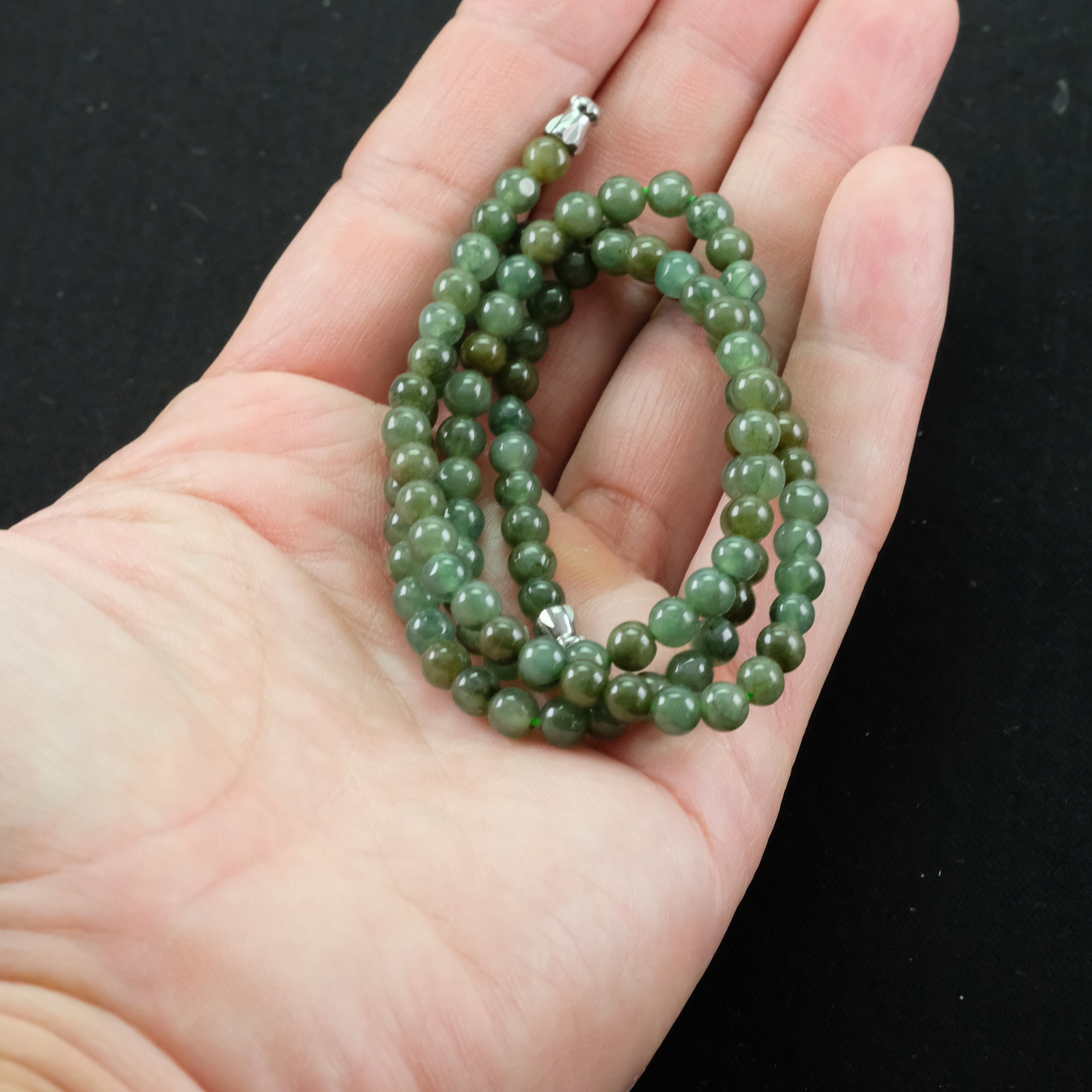 Collana Di Perle In Giada Verde Sfaccettata 10 Mm – Lunghezza 16-48 Pollici, Handmade