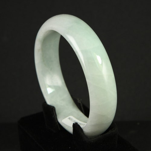 Certified Silky Apple Green 58mm Natural shops Myanmar Jadeite Jade Bangle Bracelet