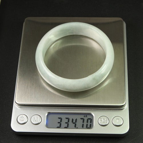 Certified Silky Apple Green 58mm Natural shops Myanmar Jadeite Jade Bangle Bracelet