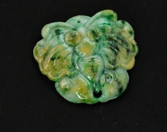 Butterfly Multi Color Handmade Natural Jadeite Jade Pendant