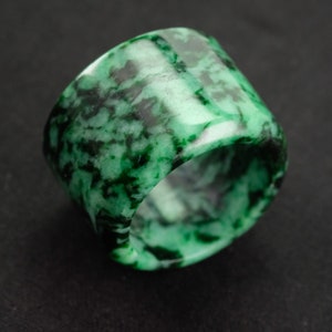 Straight Cut Thumb Ring Size 14 Burma Natural Jadeite Jade