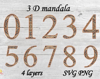 Free Free 195 Layered Mandala Numbers SVG PNG EPS DXF File