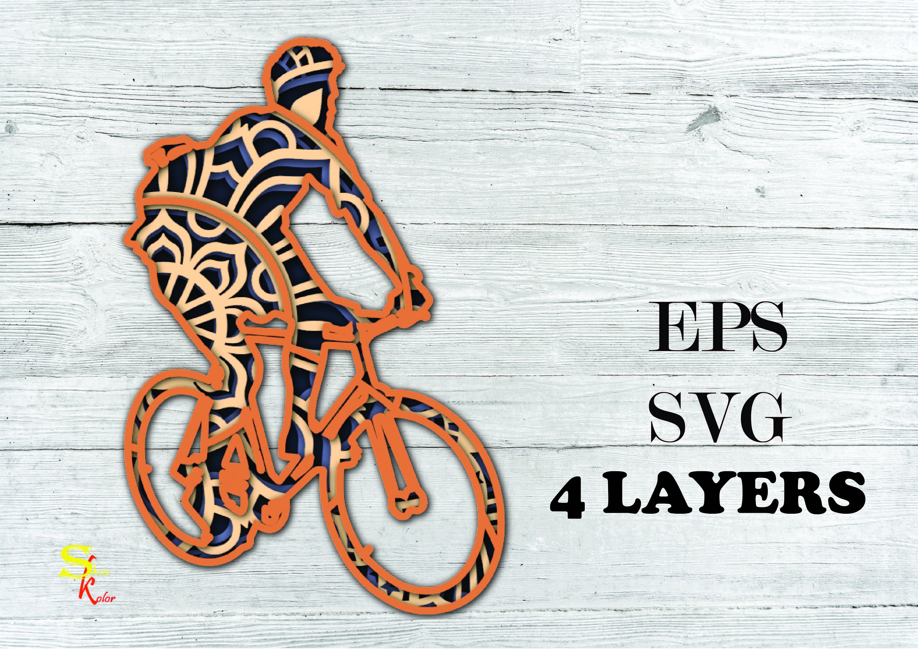 BIKE 3 D Mandala , 4 Schichten , svg , eps , Digitaler Download - Etsy.de