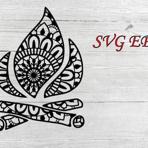 Fire , 2 d mandala , descarga digital , Svg , archivo Eps