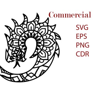 Dragon , descarga digital , licencia comercial incluyen en precio , Svg , Eps, Png, Cdr archivos