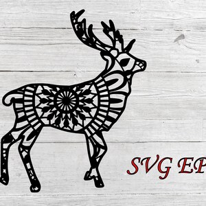 Elk , 2 d mandala , digital download , Svg , Eps file