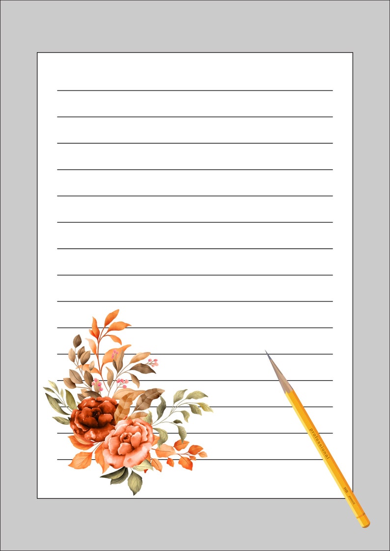 Flower Writing Template Flower Writing Template