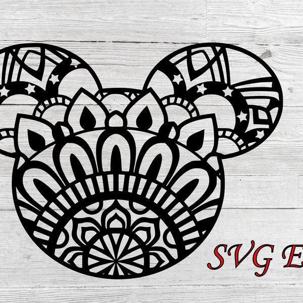 Mickey , 2 d mandala , digital download , Svg , Eps file Mickey , 2 d mandala , digital download , Svg , Eps file