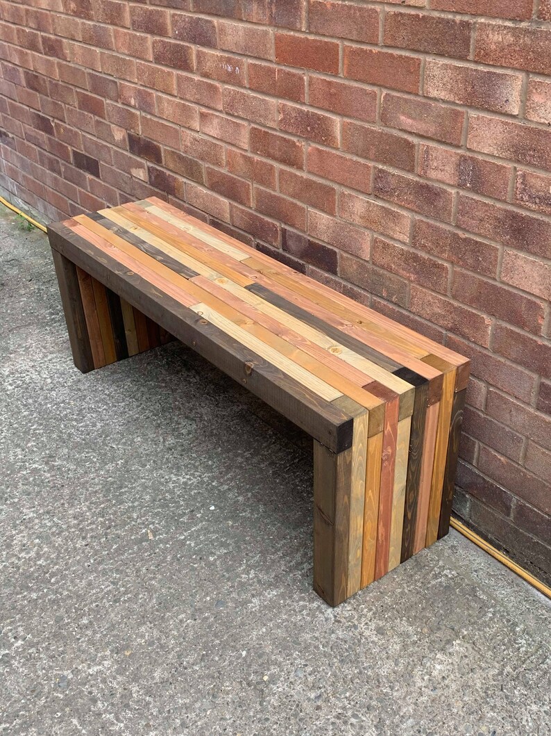Solid Wooden Garden Bench 2FT 3FT 4FT Seater Outdoor Patio Etsy