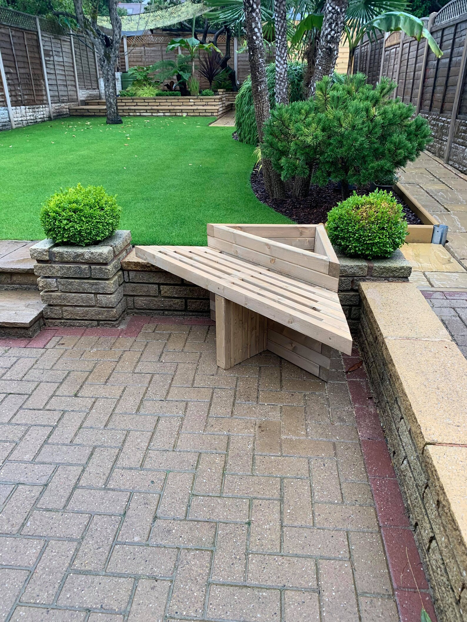 Wooden Garden Corner Bench Planter Flower Plant Box Patio | Etsy