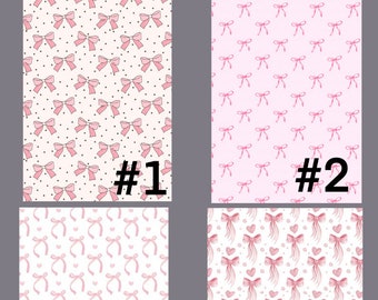 Coquette Bows Tubie Tape: pink - 4”x6” Hypafix Tape