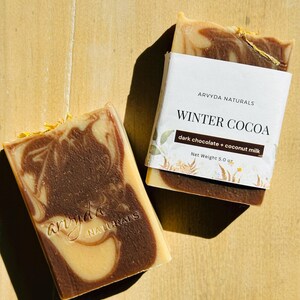 Winter Cocoa Soap: Handmade Palm-Free Chocolate Coconut Milk Soap