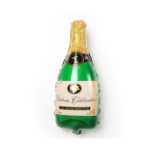 Champagne Balloon | 24&quot; Mylar Gold Foil Balloon | Bachelorette Party | Bridal Shower Balloons | 21st Birthday Party | Engagement Party