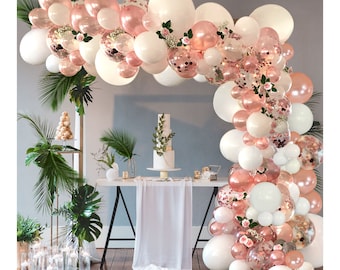 Balloon Garland Rose Gold,Pink Balloon Arch Kit,Bridal Shower Arch,Coquette Baby Shower Balloon Garland,Bachelorette Party Decor,Wedding