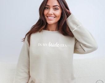 Felpa personalizzata My BRIDE Era, futura signora, felpa per fidanzata, regalo di fidanzamento, regalo di nozze, regalo di addio al nubilato, maglietta da sposa - Italia