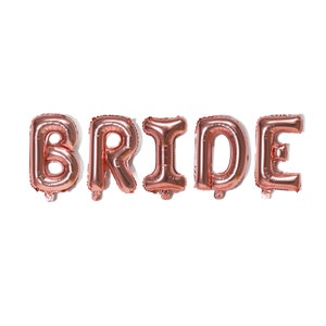 BRIDE Balloon | Rose Gold 16&quot; Mylar Balloon  | Bachelorette Party Balloon Decor  | Bridal Shower Balloon Decor  | Engagement Party Balloon