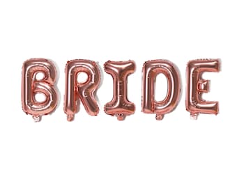 BRIDE Balloon | Rose Gold 16" Mylar Balloon  | Bachelorette Party Balloon Decor  | Bridal Shower Balloon Decor  | Engagement Party Balloon