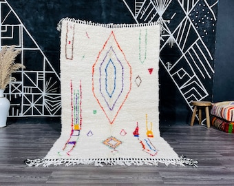 Beni ourain rug, Authentic Moroccan Rug, Custom Beni Rug, Large Moroccan Rug, Colorful beni Rug, Costum rug