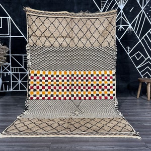 Moroccan Design High Quality Hand Woven Flatweave Kilim And Knotted Modern Boho Geometric Rug 2 technique .