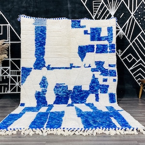 Rug Art, custom Blue rug, Moroccan area rug, Moroccan rug, Moroccan Blue rug