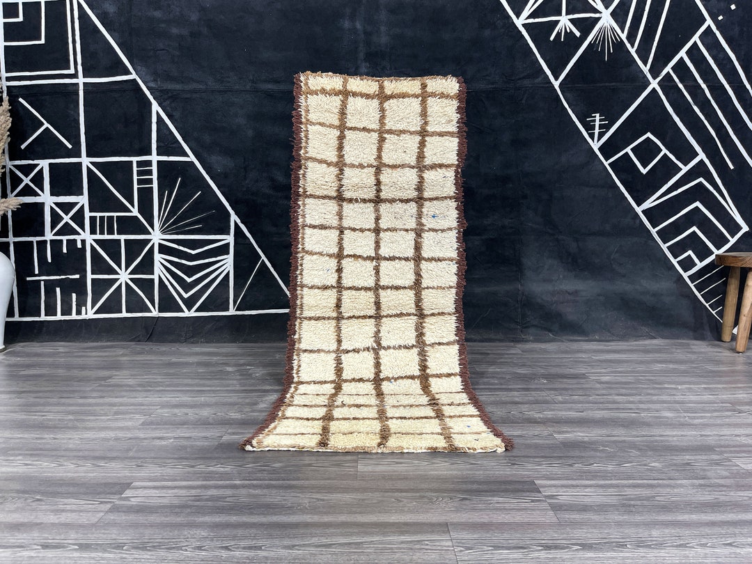 Vintage Checker Rug, Aesthetic Bedroom Rug, Abstract Area Rug, Modern ...