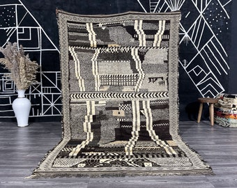 Moroccan rug Art rug Large Handmade Taznakht carpet for living room Ishekboho rug 5x9ft