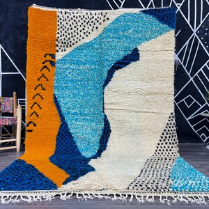 Custom Moroccan Rug, Beni Ourain Rug, Area Rug ,UNIQUE BERBER RUG, Moroccan Rug,  Handmade Wool Rug