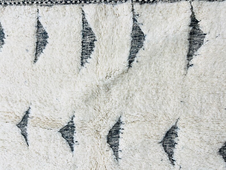 Blackwhite Decorative Rug, Rectangle Area Carpet, Living Room Decor