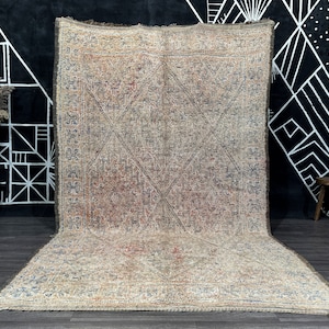 Vintage Beni mguild rug, Authentic Moroccan Area Carpet 6x10 rugs
