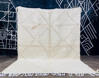 Custom Beni Ourain, Moroccan Off White Rug For Bedroom, Play room, dorm.