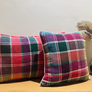 Funda de almohada marroquí vintage hecha a mano, funda de cojín, funda de almohada para sofá, decoración del hogar, estilo bohemio eléctrico