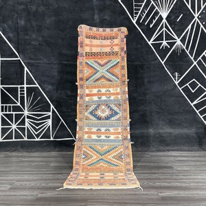 Berber Runner- Authentic Moroccan Taznakht Rug Wool handmade Carpet- Home Decor- christmas gift free small rugs.